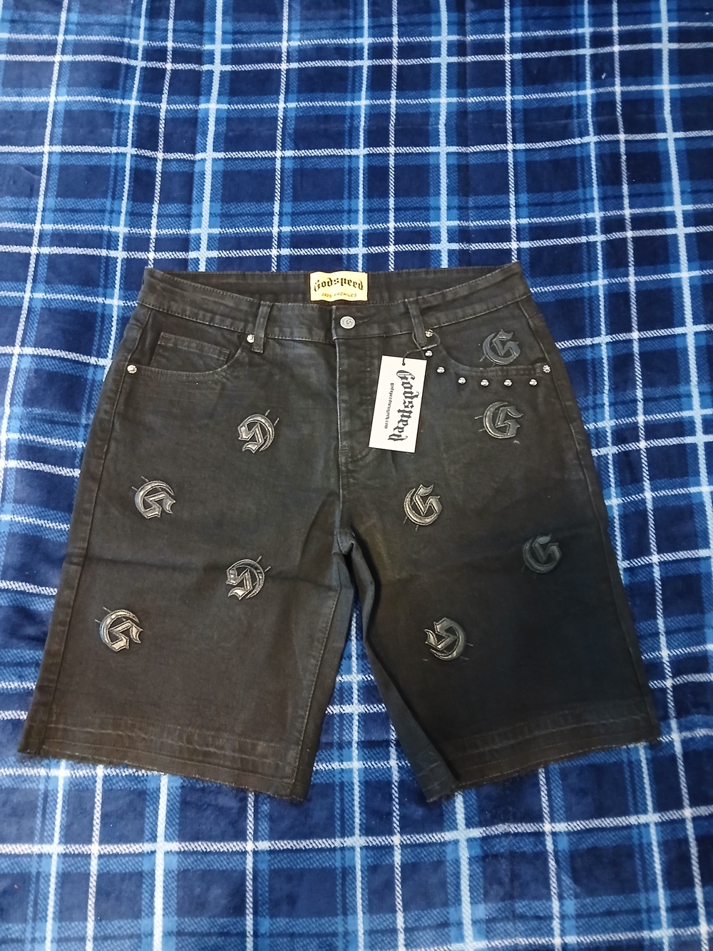 Godspeed Black Jean Shorts